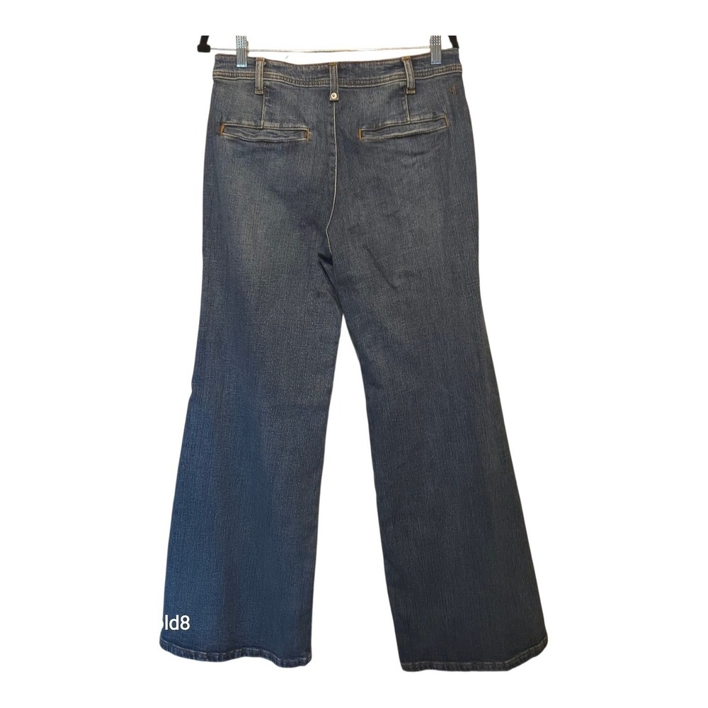 Pilcro Wide-Leg Baggy High-Rise Jeans Dark Indigo Blue OB2300165 Size 29 - Picture 2 of 11
